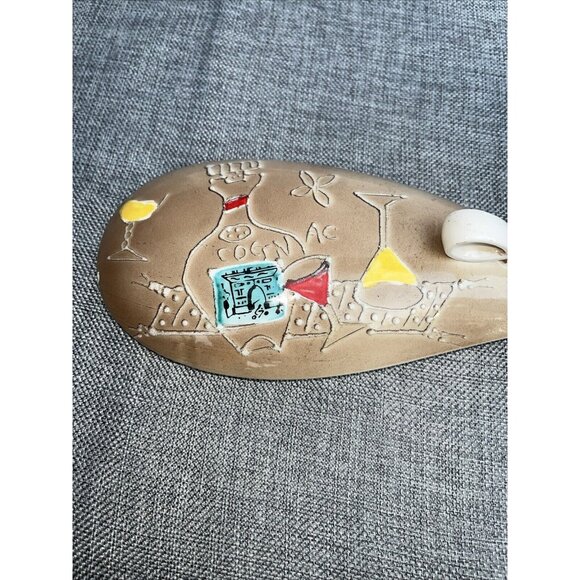 Wales Vintage Display Bar Ware Made in Japan Whimsy Cognac Picnic Scene Freeform - Picture 6 of 14